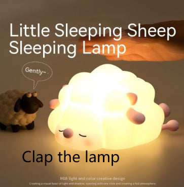 Cute Silicone Night Lights Sheep Bedroom Lamp For Children's Room Rechargeable