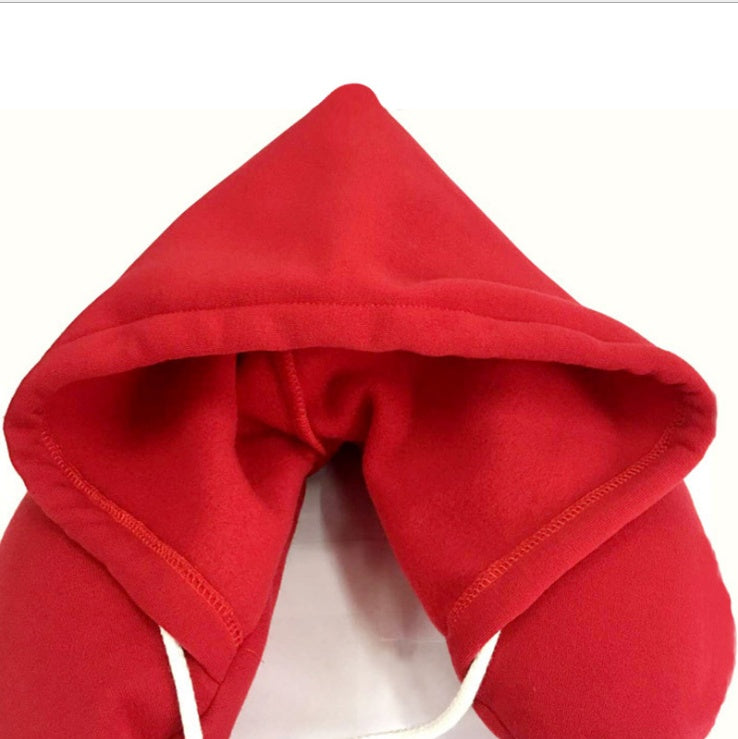 Travel Hooded U-Shaped Pillow
