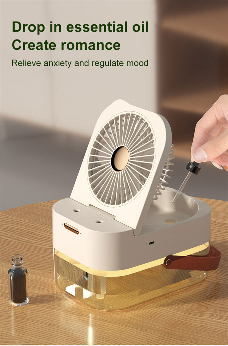 Humidifier Spray Fan Portable Fan Air Cooler Air Humidifier USB Mist Fan Desktop Fan With Night Light For Home Appliance