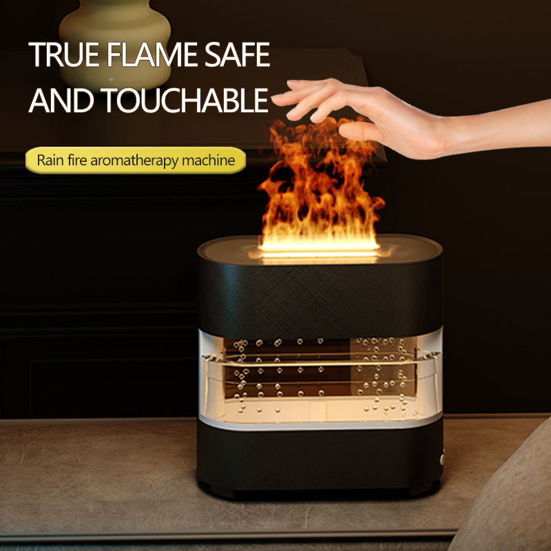 Rain Cloud Fire Humidifier Water Drip Diffuser Fire Flame Humidifier Aroma Diffuser