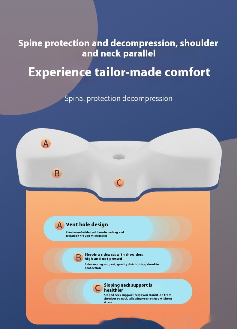 Memory Foam Neck Shaped Non-collapse Pillow Core