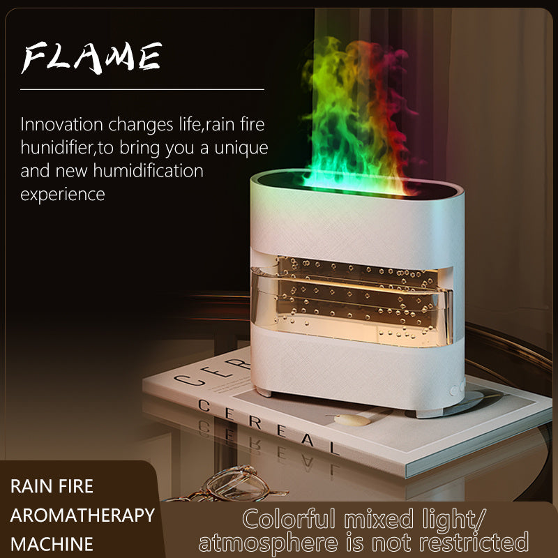 Rain Cloud Fire Humidifier Water Drip Diffuser Fire Flame Humidifier Aroma Diffuser