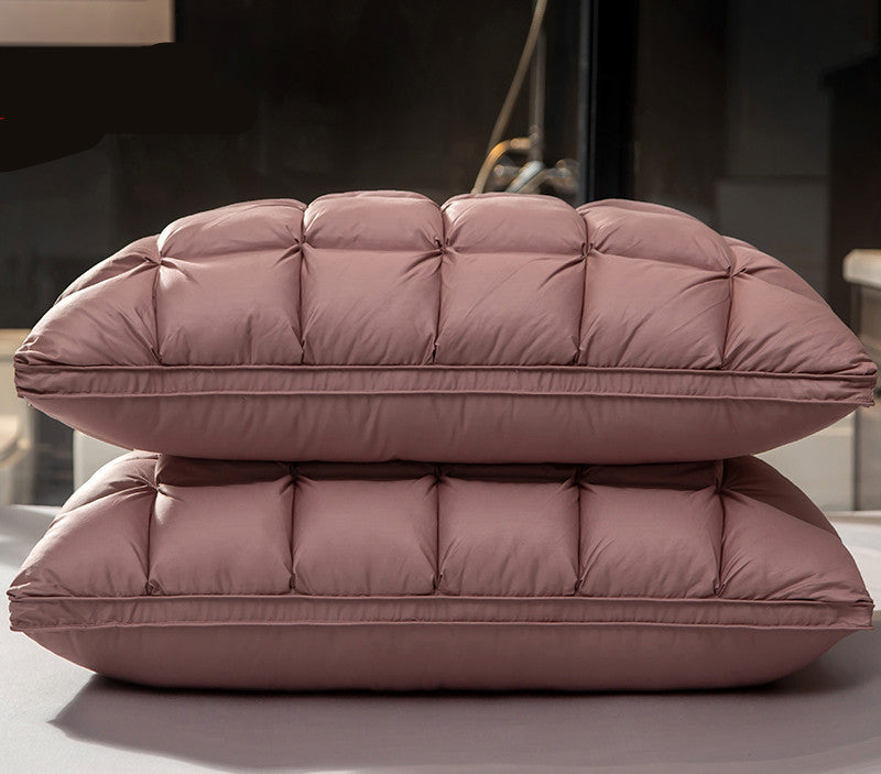 Luxury Goose Down Bread Grid Type Pillows