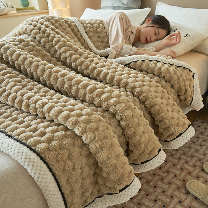 Velvet Blanket Double-layer Thickened Nap Blanket