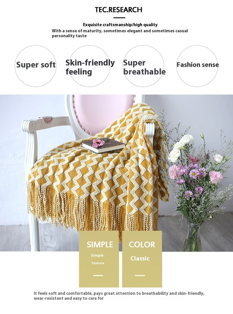 Knitted Wool Blanket Cashmere Blanket