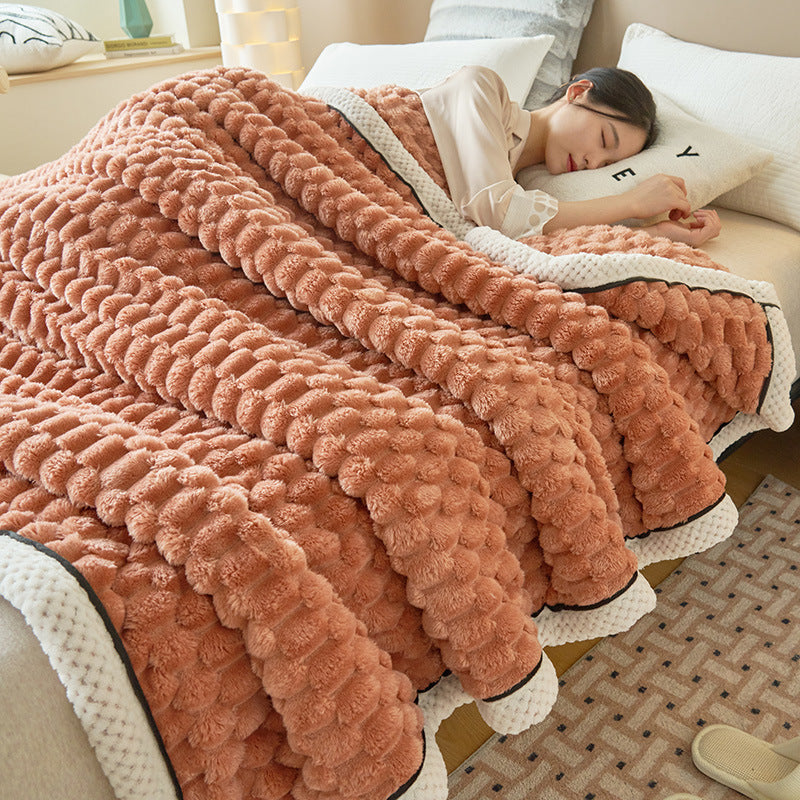 Velvet Blanket Double-layer Thickened Nap Blanket