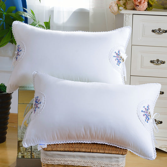 Pure Cotton Feather Velvet Pillow White Pillow