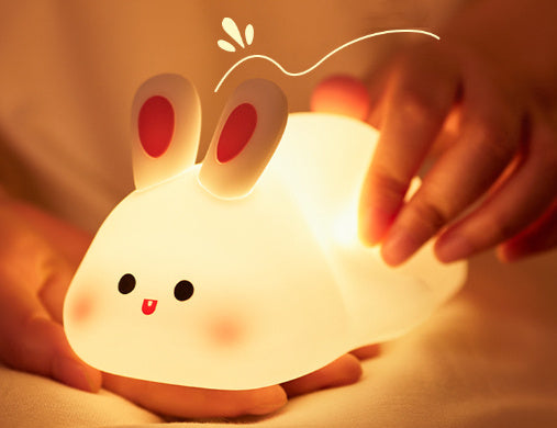 Cute Silicone Night Lights Sheep Bedroom Lamp For Children's Room Rechargeable